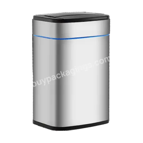 Popular Automatic Sensor Trash Can Square Smart Trash Can Big 13 Gallon Trash Can With Lid Use For Home Room Hotel Office Market