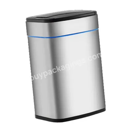 Popular Automatic Sensor Trash Can Square Smart Trash Can Big 13 Gallon Trash Can With Lid Use For Home Room Hotel Office Market