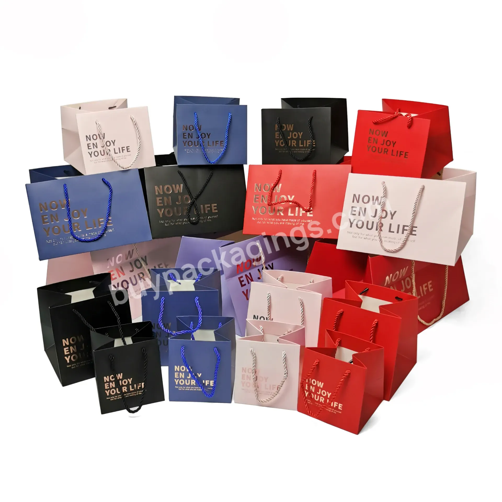 Popular Custom Square Paper Bags Popular For Cake Packaging Square Base Botton Cake Paper Bag With Handle