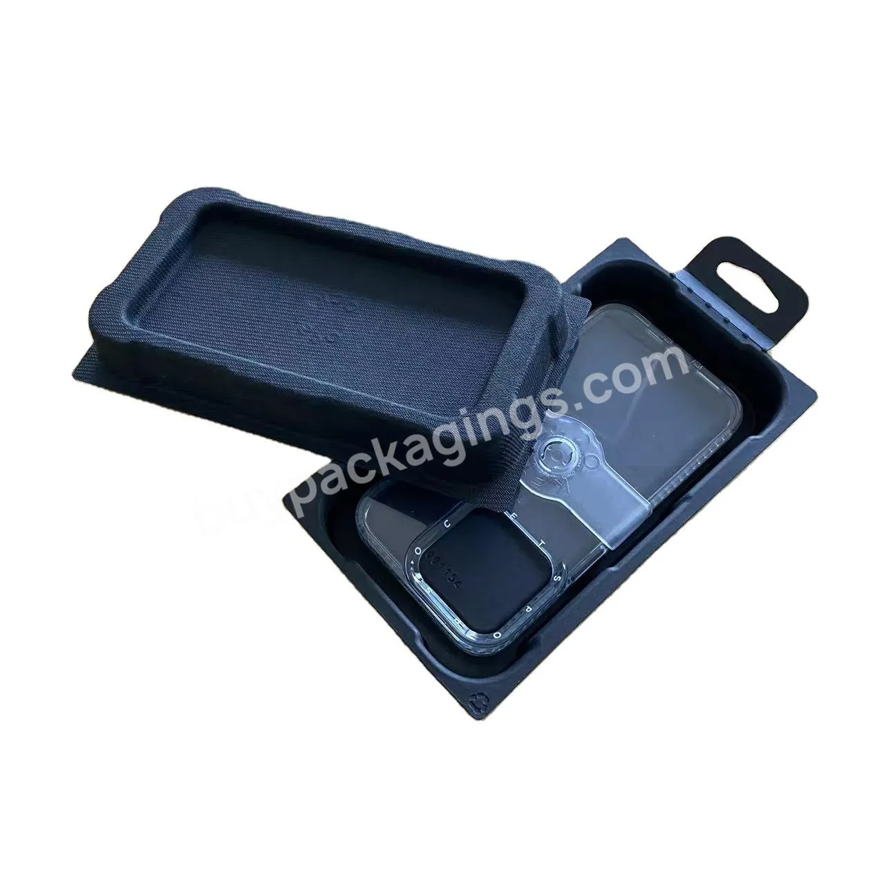 Popular Design Wet Press Embossing Foil Stamping Sugarcane Cell Phone Paper Molded Pulp Insert Tray Packaging