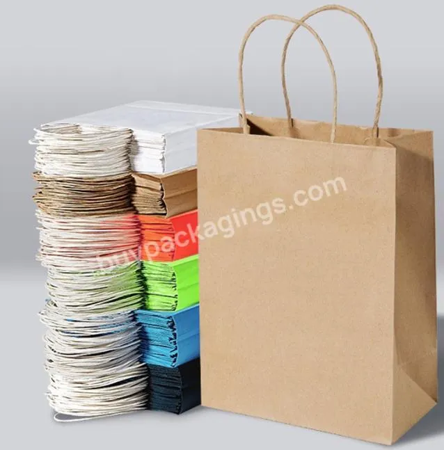 Popular With Family Professional Customized Kraft Paper Bag For Household Products Grocery Clothes Food Packaging Bags