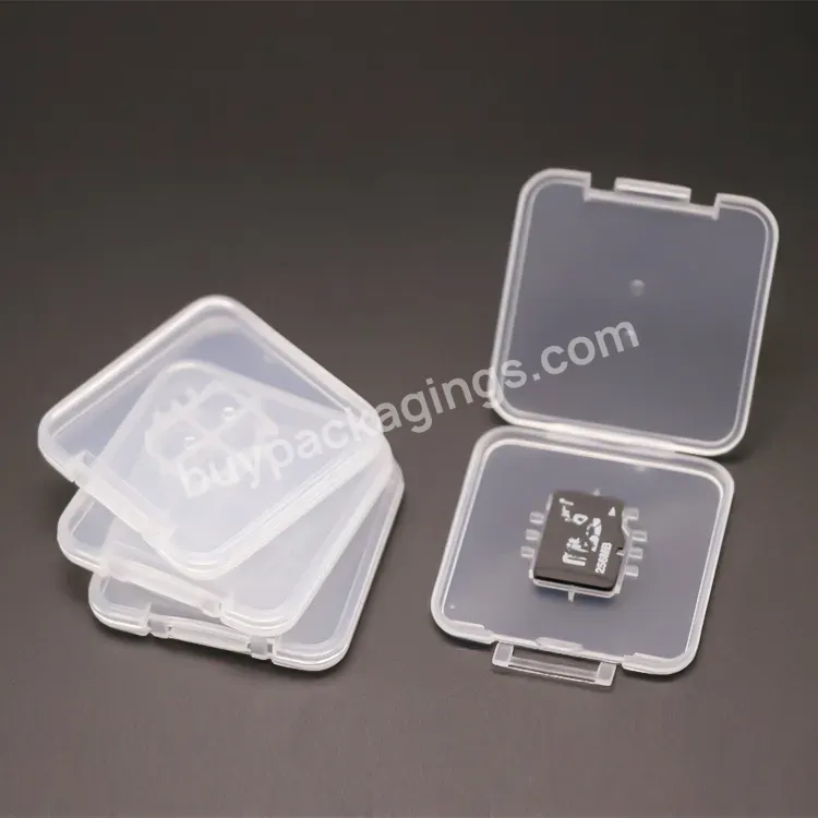 Portable Durable High Quality Pp Material Case For Micro Xqd Storage Box Cid Sd Card Box 4.5mm Sd Card Case