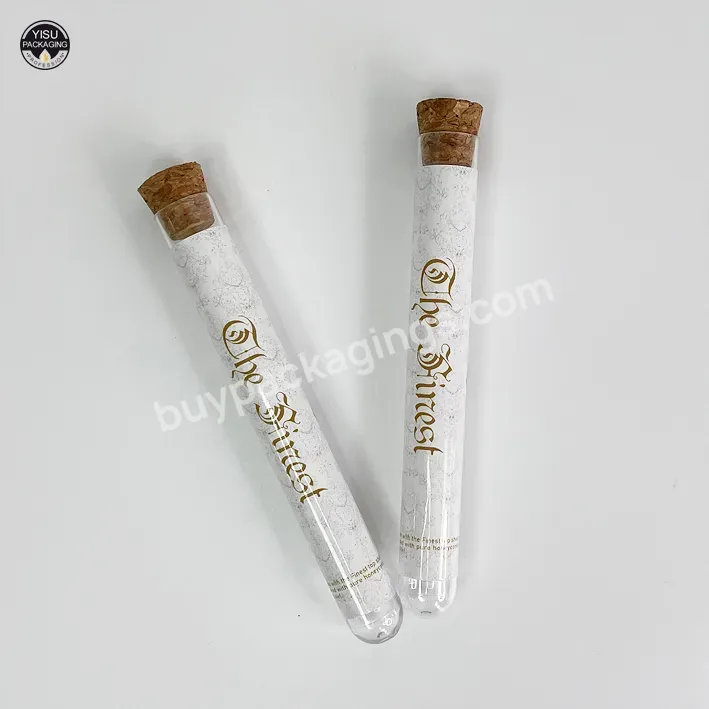 Portable Food Grade 5ml 10ml 15ml 20ml Empty Vials Saffron Favor Candy Honey Plastic Test Tube With Cork Stopper - Buy Plastic Test Tube,20ml Empty Vials,Plastic Test Tube With Cork Stopper.