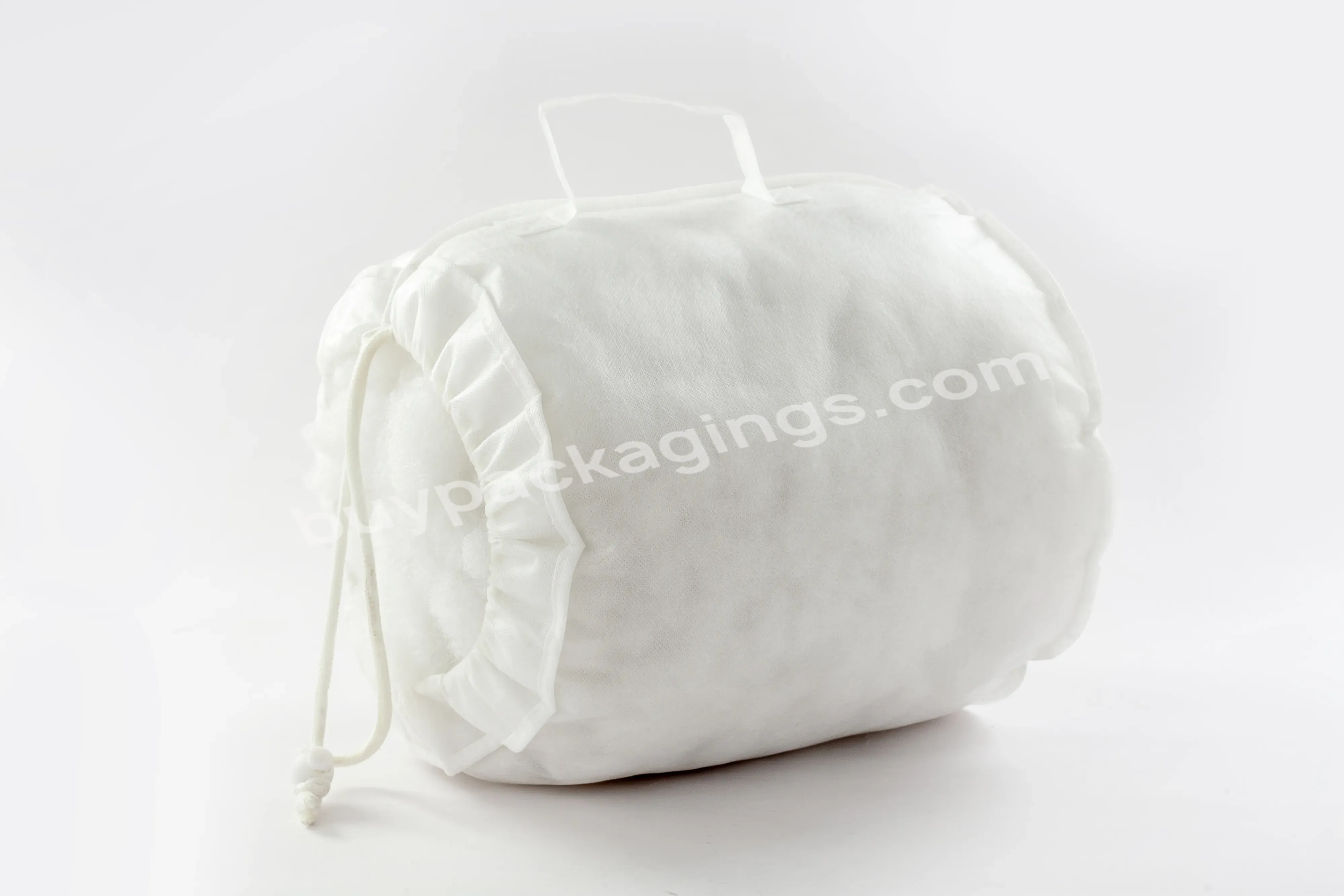 Portable Non Woven Draw String Storage Packaging Cylinder Bags For Quilt