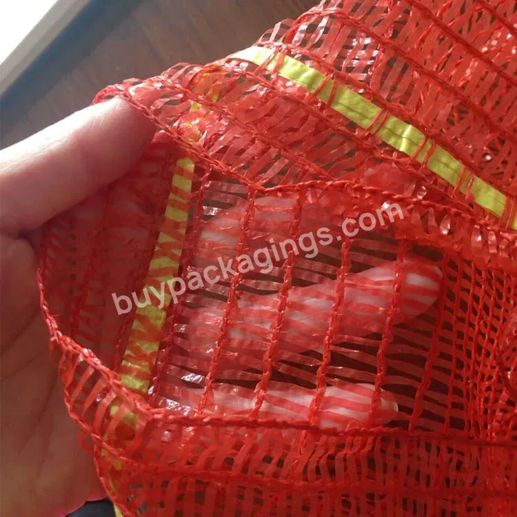 Portable Pe Extruded Net Mesh Bag For Packing Fruits Vegetable