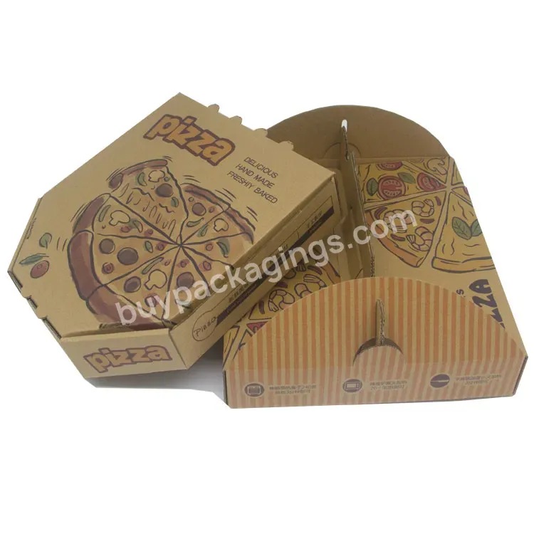 Portable Pizza Box Corrugated Pizza Cardboard Box Waterproof And Oil Proof Reusable Pizza Box