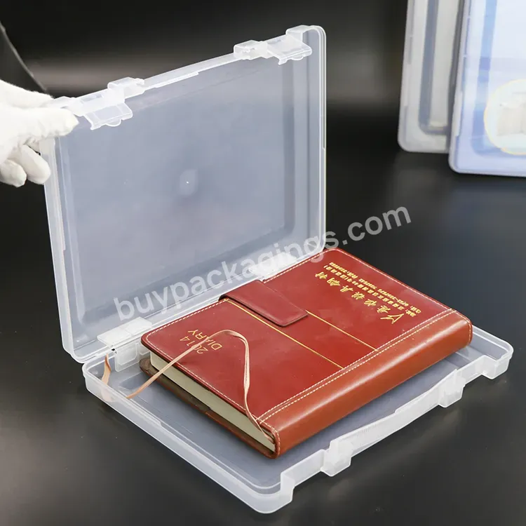 Portable Project Case Transparent Paper Storage Notebook Box File Folder Clear A4 A5 Document Organizer Lever Arch File Case