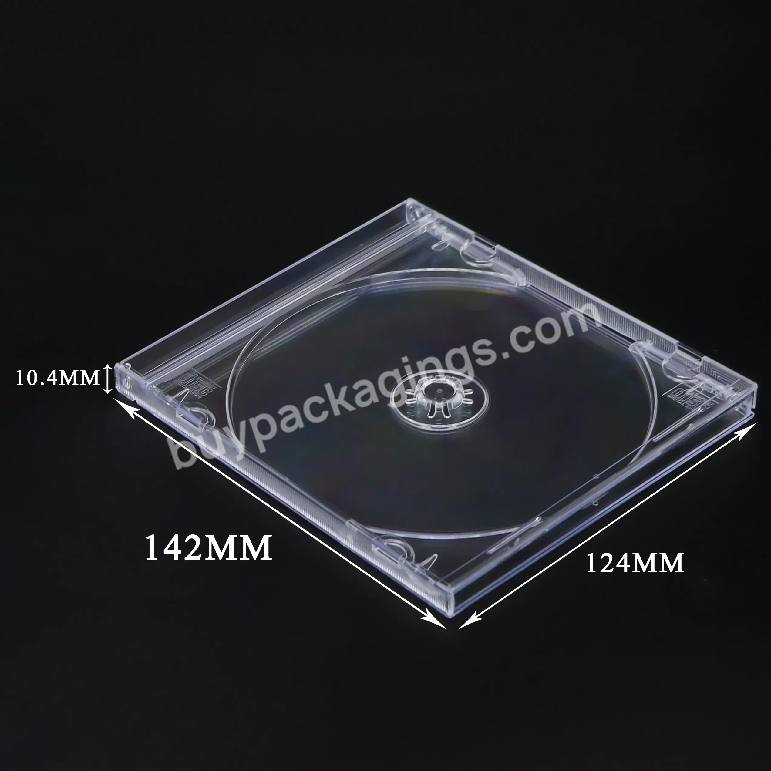 Portable Reusable Slim Clear Dvd Case Recorder Music Movie Disc Plastic Storage Packing 10.4mm Cd Jewel Box