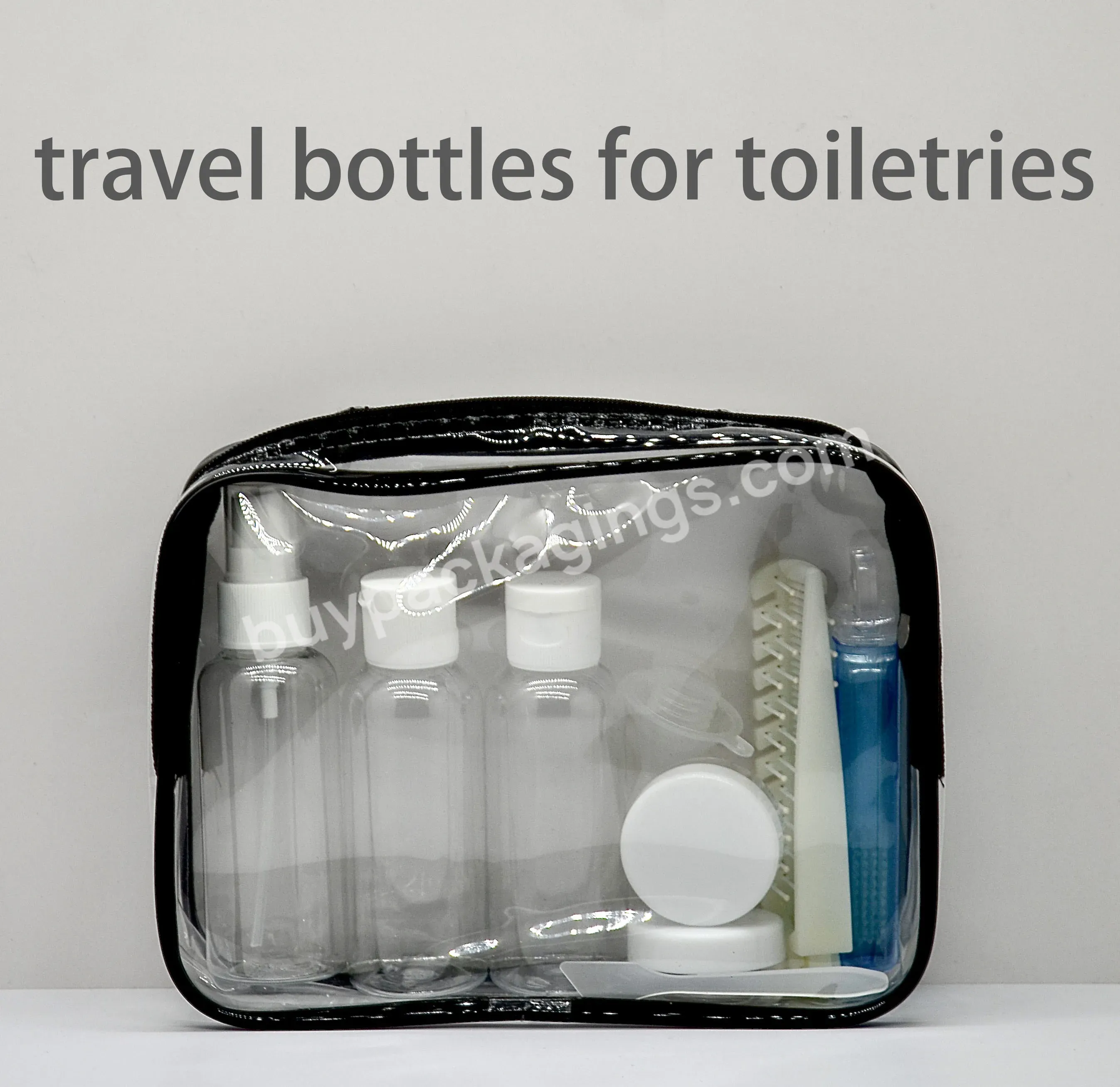 Portable Travel Bottle Set Carry On Approved Travel Kit Toiletries Container Travel Kit Bottle With Toothbrush And Comb