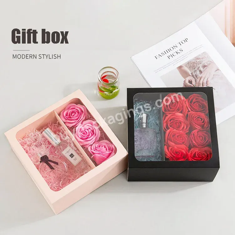 Portable Wedding Gift Box Wedding Candy Gift Box For Perfume Foldable Sweet Hand Gift Flower Box