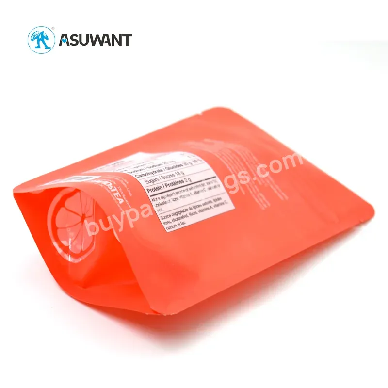 Pouch Candy Treat Custom Logo Bags Transparent Window Matte Surface Food Packaging Stand Up Zip Bags Pouch