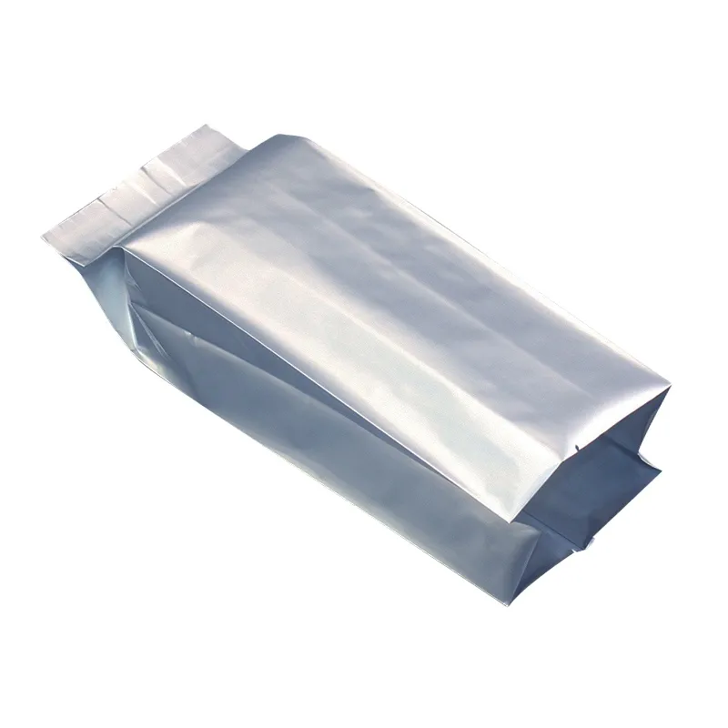 Pouch Plastic Custom Silver Tin Coffee Food Vacuum Packaging Side Gusset Aluminium Foil Bags For Food