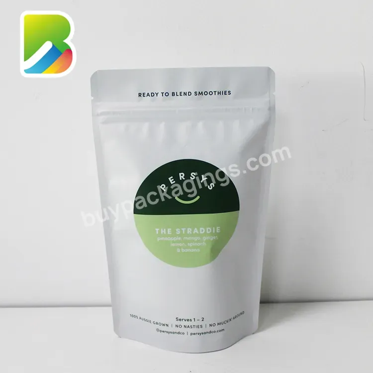 Pouches For Food Packing Biodedgradable Stand Up Plastic Zipper Aluminium Foil Packaging Custom Matte Bags Biodegradable