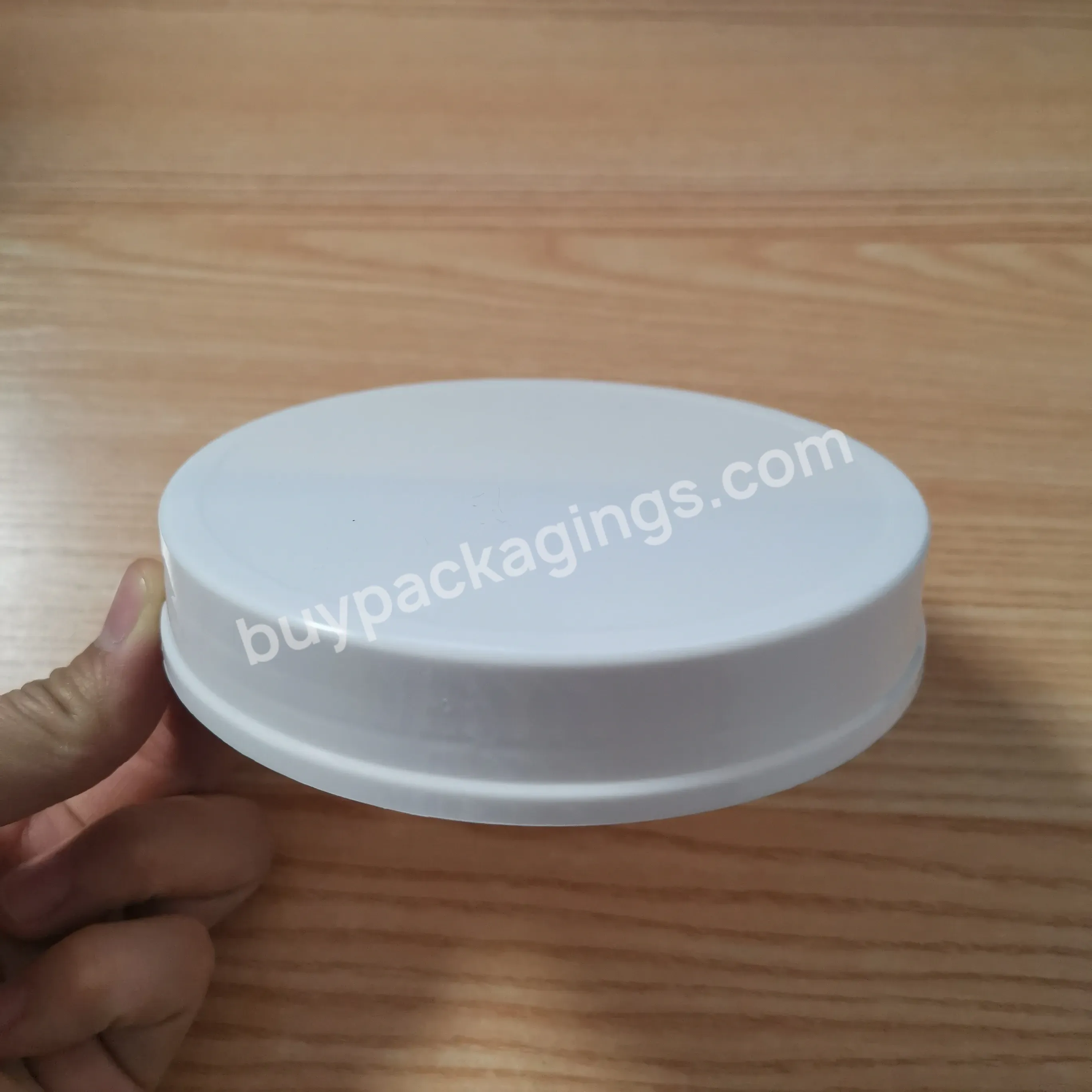 Pp 120-400 Ribbed Skirt Lid With Heat Induction Seal (his) Liner For Ldpe,Mdpe,Hdpe And Pp Only