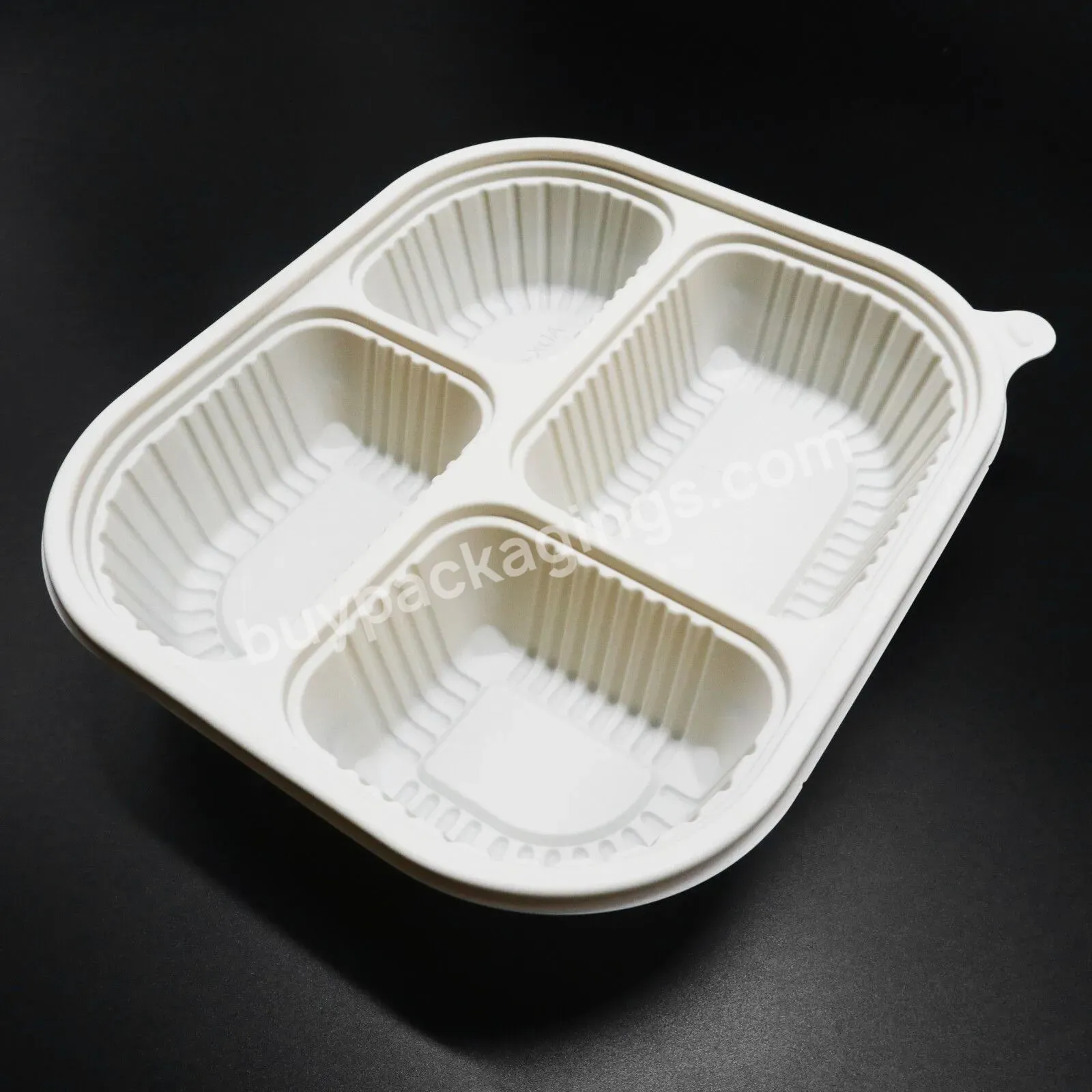 Pp 4 Compartment Plastic Containers Lunch Box Disposablefood Plastic Takeaway Box