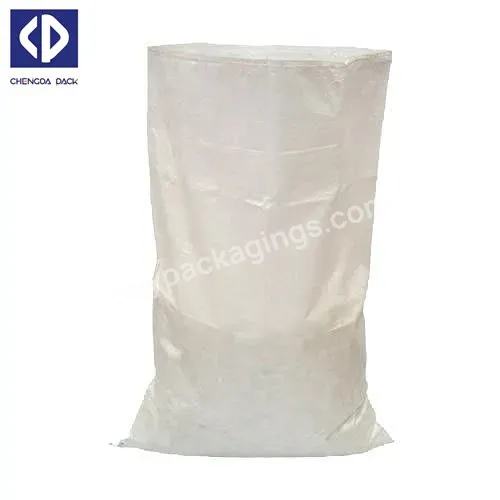 Pp Agricultural Coated Plain White Plastic 25kg 50kg Woven Pp Polypropylene Fabric Grain Sack Bags