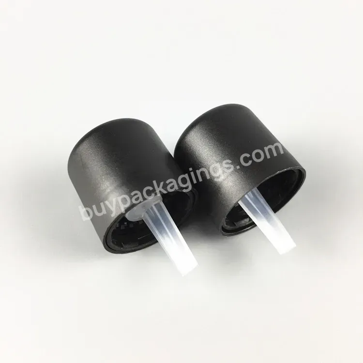 Pp Black 18mm Plastic Screw Tamper Evident Cap For Essential Oil Glass Bottle