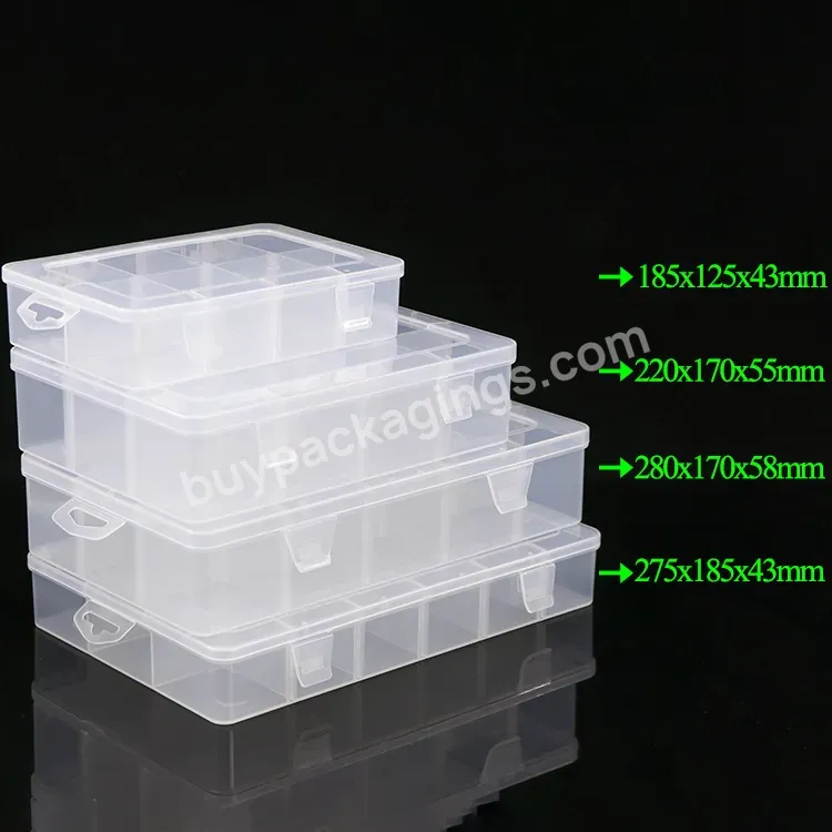 Pp Compartment Box Storage Plastic Bead Storage Container Nail Art Rhinestone Box Organizer Craft Tool Plastic Storage Box