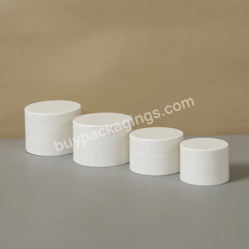 Pp Container Cosmetic Jar High Quality Body Lotion Cream Skincare Facial White Screw Cap Cream Jar