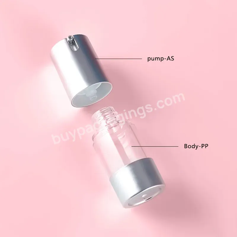 Pp Dual Chamber 30ml Airless Pump Bottle Airless Bottle 50 Ml 30ml Airless Pump Bottle