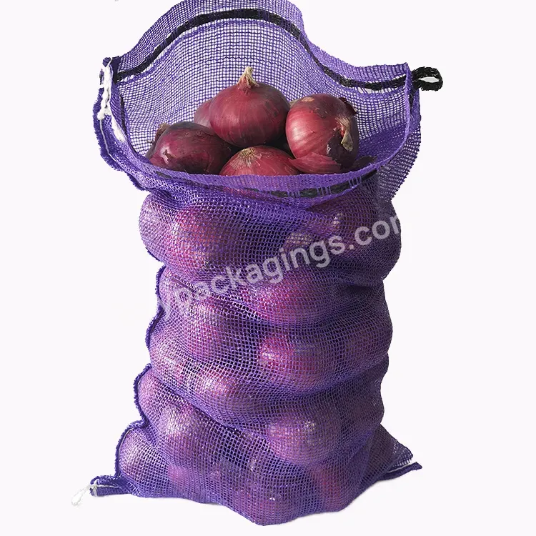 Pp Net Bag Red Green Blue Yellow Orange Met Leno Mesh Bag For Packing Vegetable Potato Onions Carrot