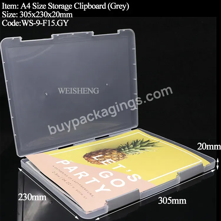 Pp Plastic Briefcase A4 Portfolio A4 Document Box Folder Filing Storage Magazine File Box Hanging File Box