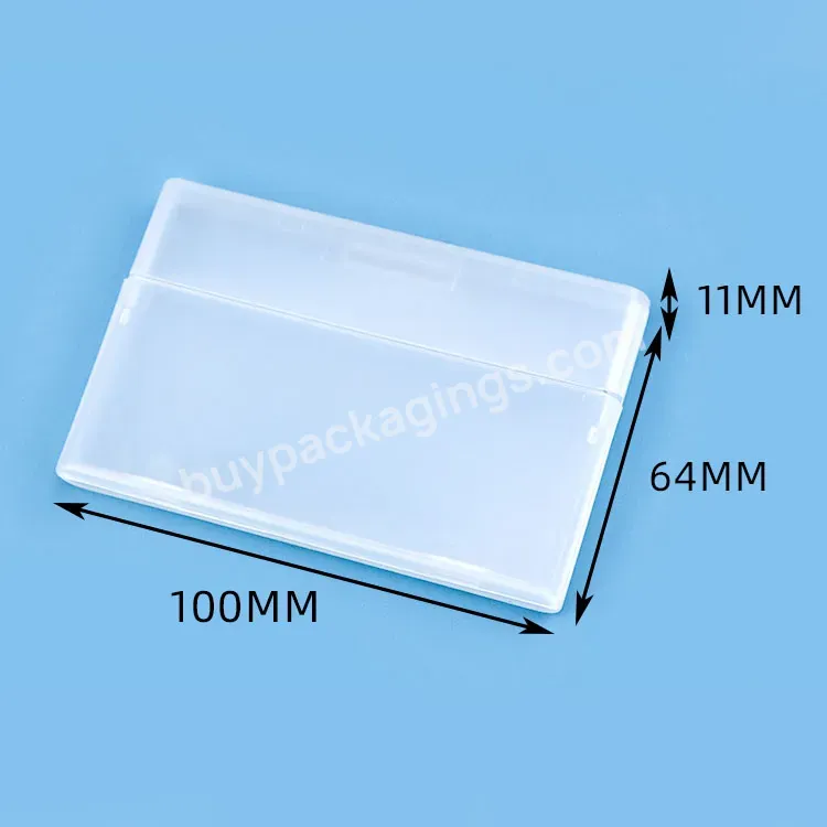 Pp Plastic Clear Pocket Business Card Case Name Card Holder Wallet Portable Small Slim Visiting Business Name Card Box