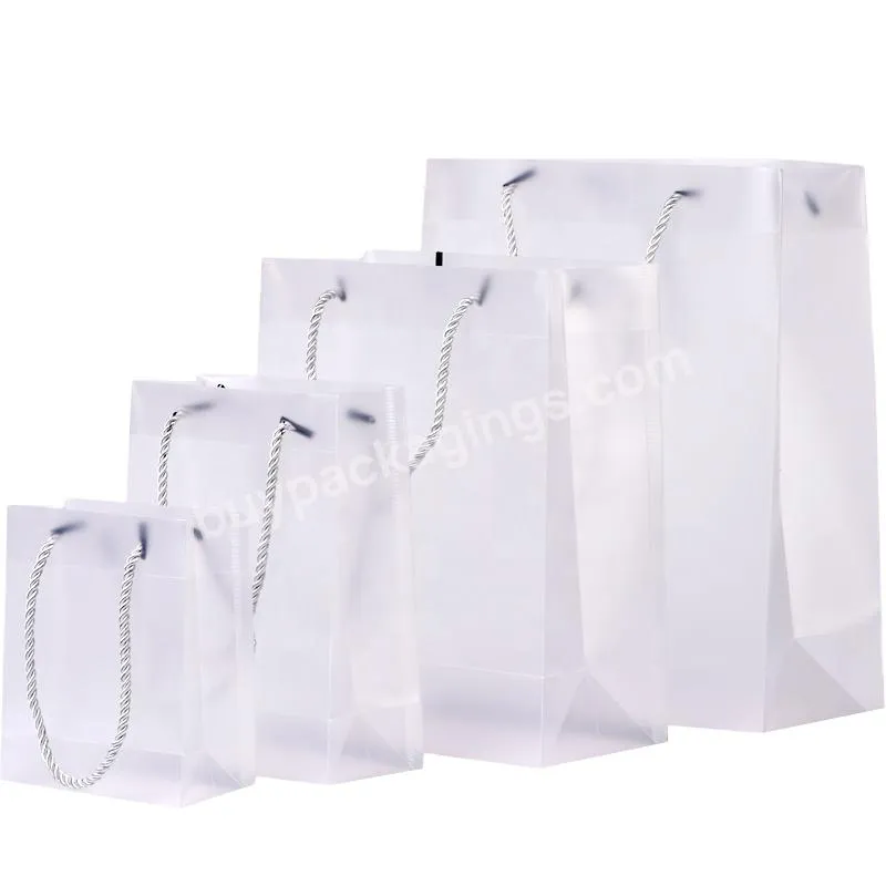 PP Plastic Handle Bag small clear plastic bag with UV Printing