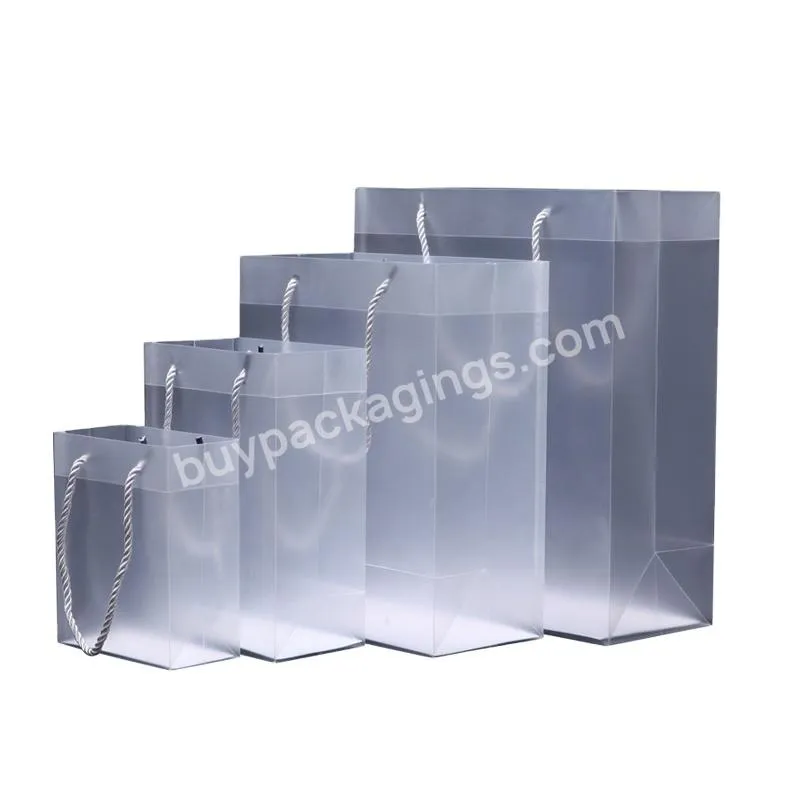 PP Plastic Handle Bag small clear plastic bag with UV Printing