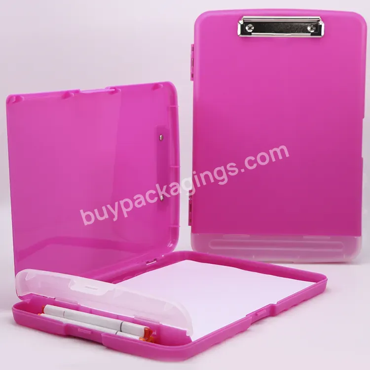 Pp Plastic School Folder Portable Project Case Foldable Storage Nursing Clipboard A4 File Folder Box Paper Organizer File Holder