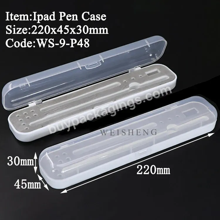 Pp Plastic Storage Case For Apple Pencil Stationery Apple Pencil Packaging Box Hard Box Stylus Pen Case