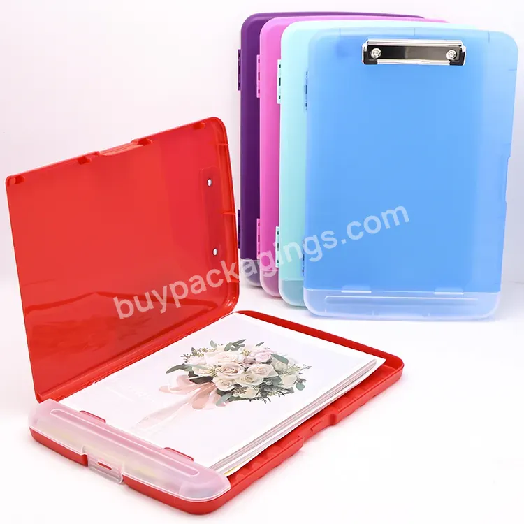 Pp Plastic Storage Clipboard Wholesale File Filing Box File Folder Storage Clip Board With Side Opening Document Holder Colorful - Buy Plastic Storage Clipboard,Wholesale File Folder,Document Holder.