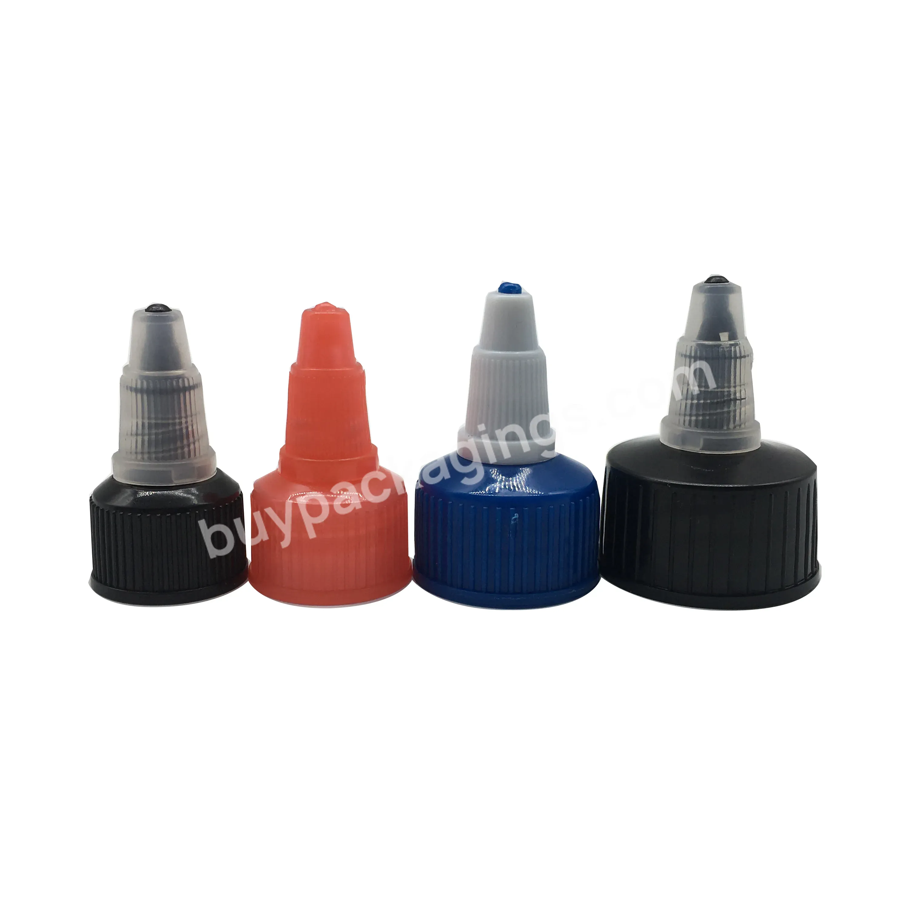 Pp Plastic Twist Yorker Spout Cap With Ribbed Surface For Bottles 18/410 20/410 24/410 28/410