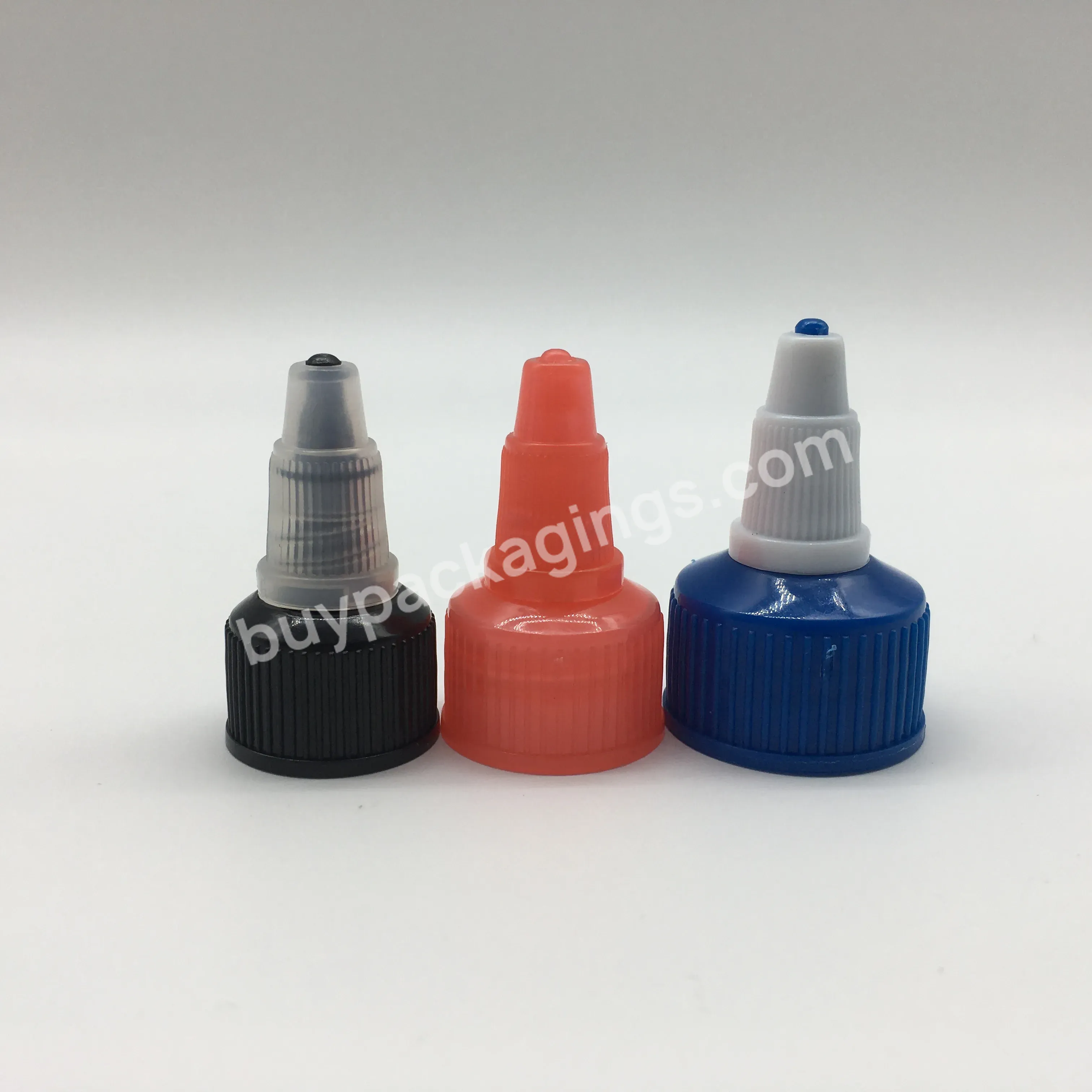 Pp Plastic Twist Yorker Spout Cap With Ribbed Surface For Bottles 18/410 20/410 24/410 28/410