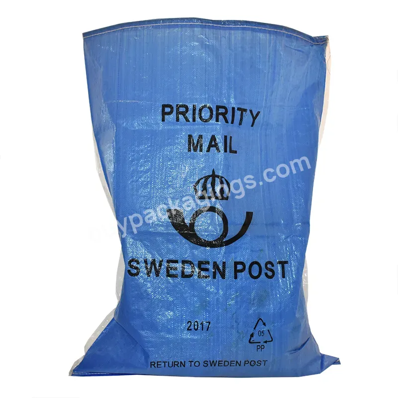 Pp Polypropylene Post Woven 25kg 50kg Rice Corn Flour Sand Mailing Bags Sacks For Post Office