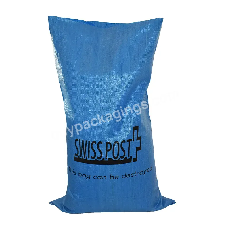 Pp Polypropylene Post Woven 25kg 50kg Rice Corn Flour Sand Mailing Bags Sacks For Post Office