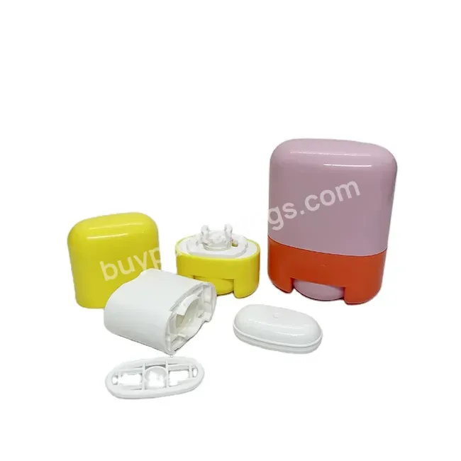 Pp Replaceable Oval Top Fill Deodorant Stick Balm Container Snap On Deodorant Sunscreen Stick Container Packaging