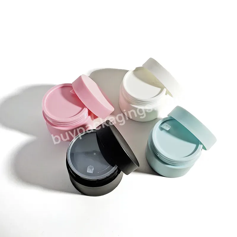 Pp Small 3g 5g 15g 20ml 30g 50g Empty Plastic Black Sample Matt Cosmetic Pink Face Cream Jar Eco Friendly