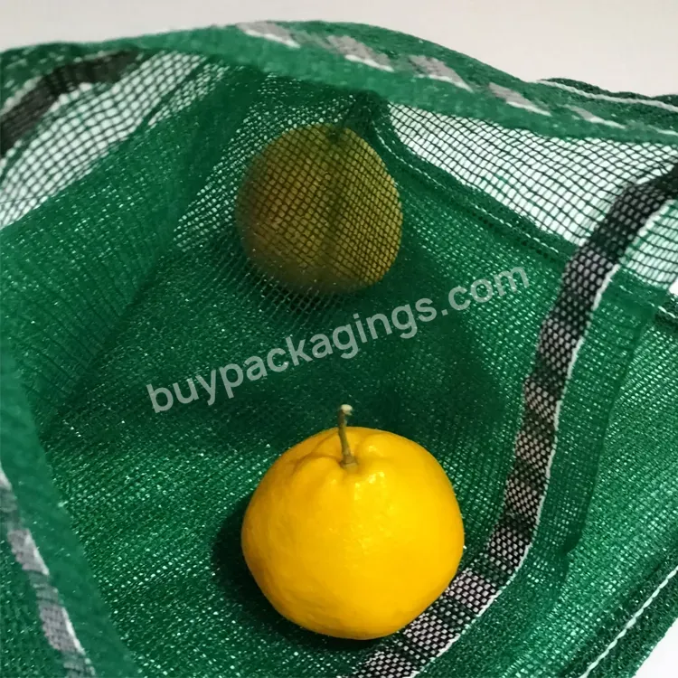 Pp Tubular Leno Sack Drawstring Plastic Net Packing Orange Onion Garlic Potato Tomato Cabbage Vegetable Fruit Firewood Mesh Bag