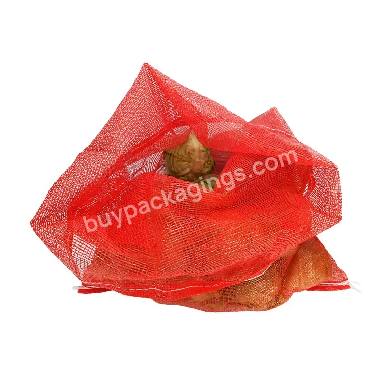 Pp Vegetable Oyster Mesh Bag With Custom Logo For Onion Potato Tomato Garlic