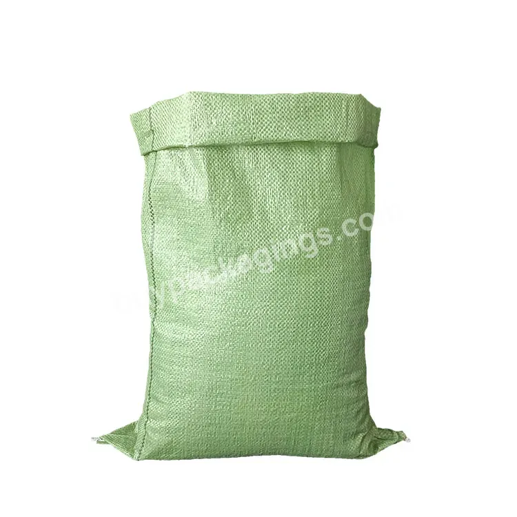 Pp Wholesale Green Woven Bag Material For Construction Creatures Bags