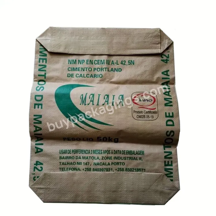 Pp Woven Valve Bag For Cement Powder Agricultural Packaging Plastic Valve Bag For Building Material Pp Laminated Woven Bag