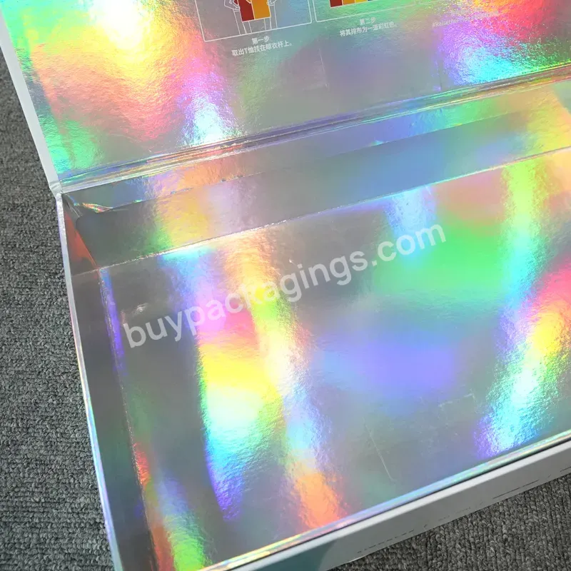 Pr Box Elegant Customized Luxury Hardboard Paper Packaging Folding Box Customized Holographic Boxes