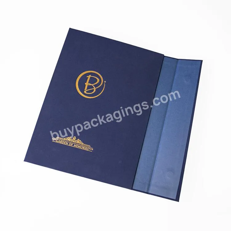 Premium Blue Velvet Liner Black 4 D Ring Leather Cover Binder Quality Synthetic Guest Room Information Hotel Folder - Buy Contemporary Hotel Folder,Information Hotel Binder,Guest Room Folder.