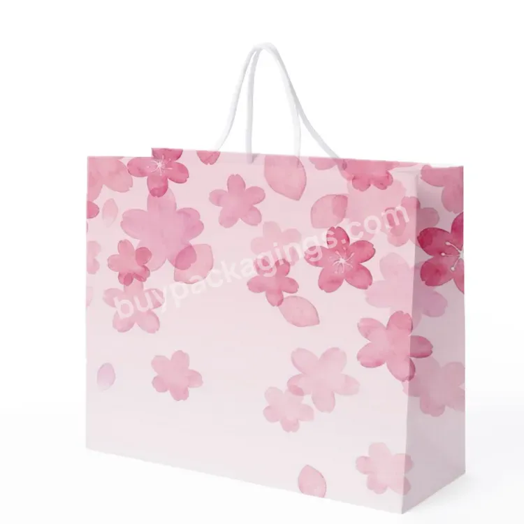 Premium High Quality Gloss Matte Laminated Luxury Boutique Gift Handles Paper Shopping Bag With Logo