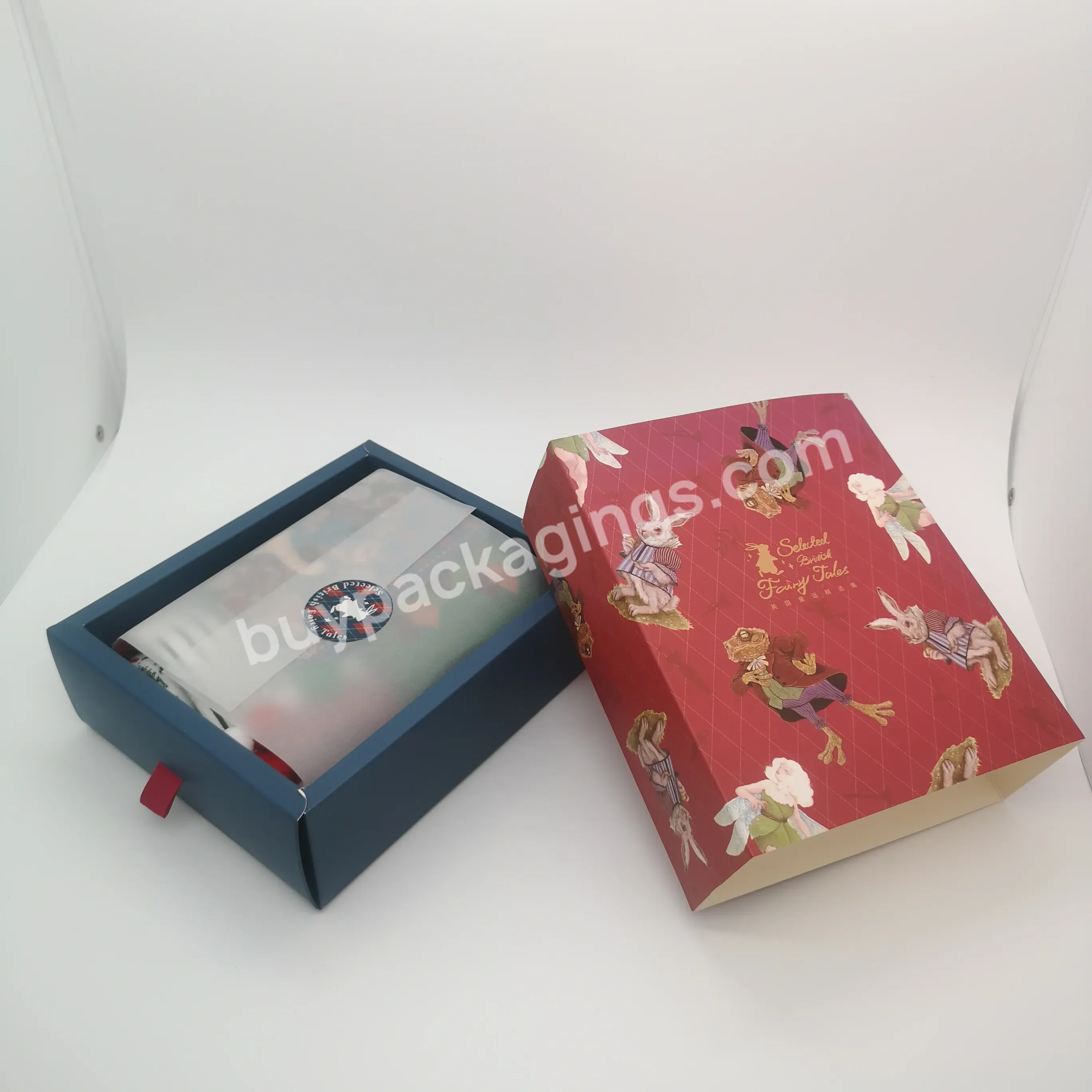 Premium Luxury Cardboard Printing Birthday Gift Packing Paper Drawer Box