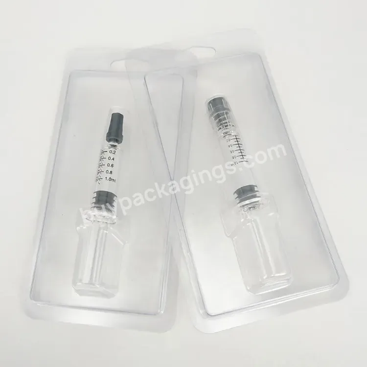 Premium Pet Package Pet Box For 0.5ml 1ml 1.5ml 2ml Luer Lock Glass Syringe With Safety Outside Packaging