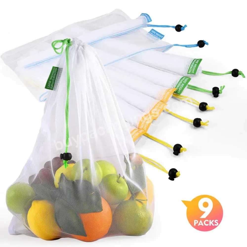 Premium Reusable Produce Bags Mesh Shopping Merchandise Bags Refrigerator Vegetable Bag - Buy Grocery Shopping Storage,Reusable Mesh Bags,Washable Eco Friendly Bags.