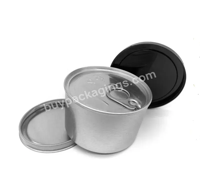 Pressitin Self Seal Tin Can With Plastic Clear Or Black Lids For Food Canning 200ml 7g