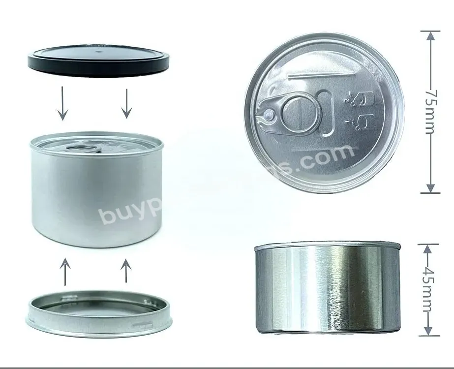 Pressitin Self Seal Tin Can With Plastic Clear Or Black Lids For Food Canning 200ml 7g